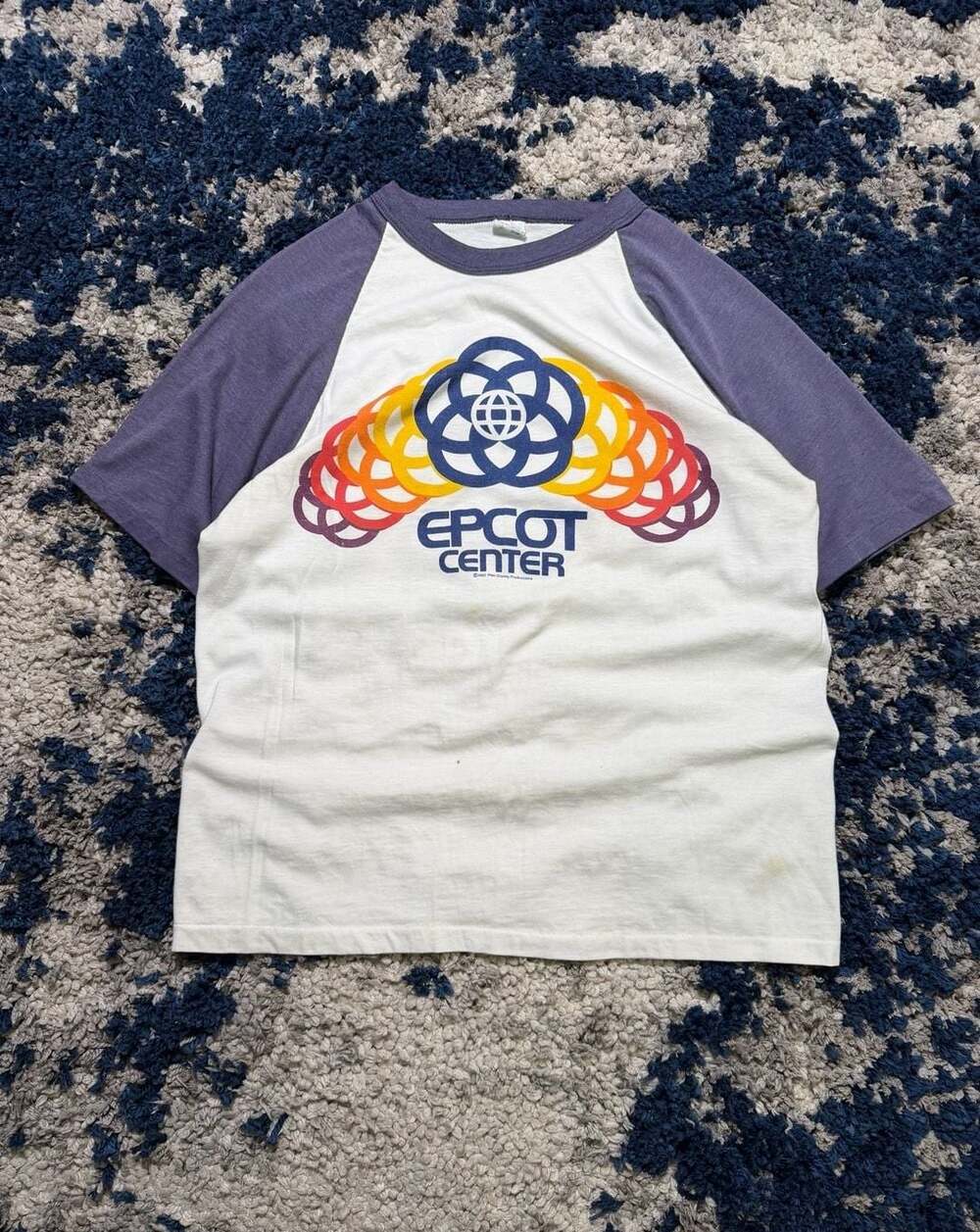 Vintage 1982 Epcot Center Graphic Ringer T-Shirt Artex Made in USA